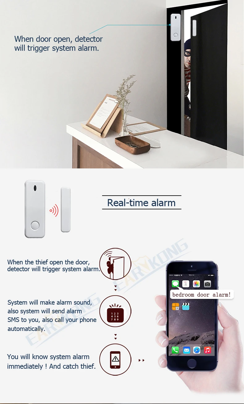 toque teclado 433 mhz porta aberta &