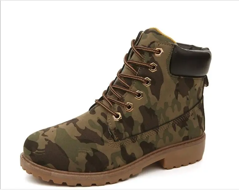 Large size Winter Men Boots PU Outdoor Snow Ankle Boots Male Lace Up Anti-slip Booties British Sneakers Plus Size