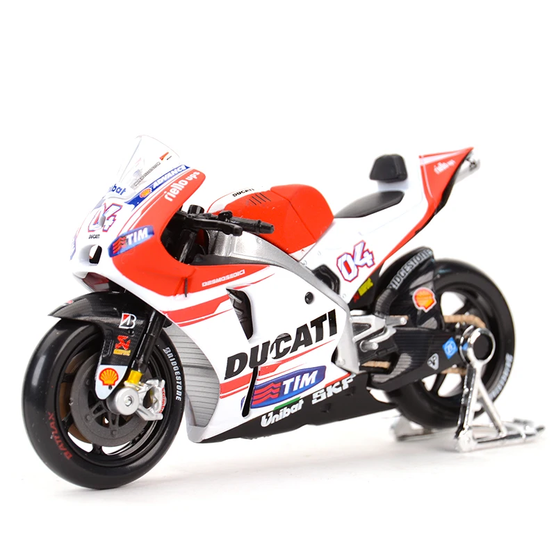 Maisto 1:18 GP гоночный Yamaha YZR M1 Заводская гоночная команда 46#25# Литая модель мотоцикла из сплава - Цвет: 2015 Ducati 04