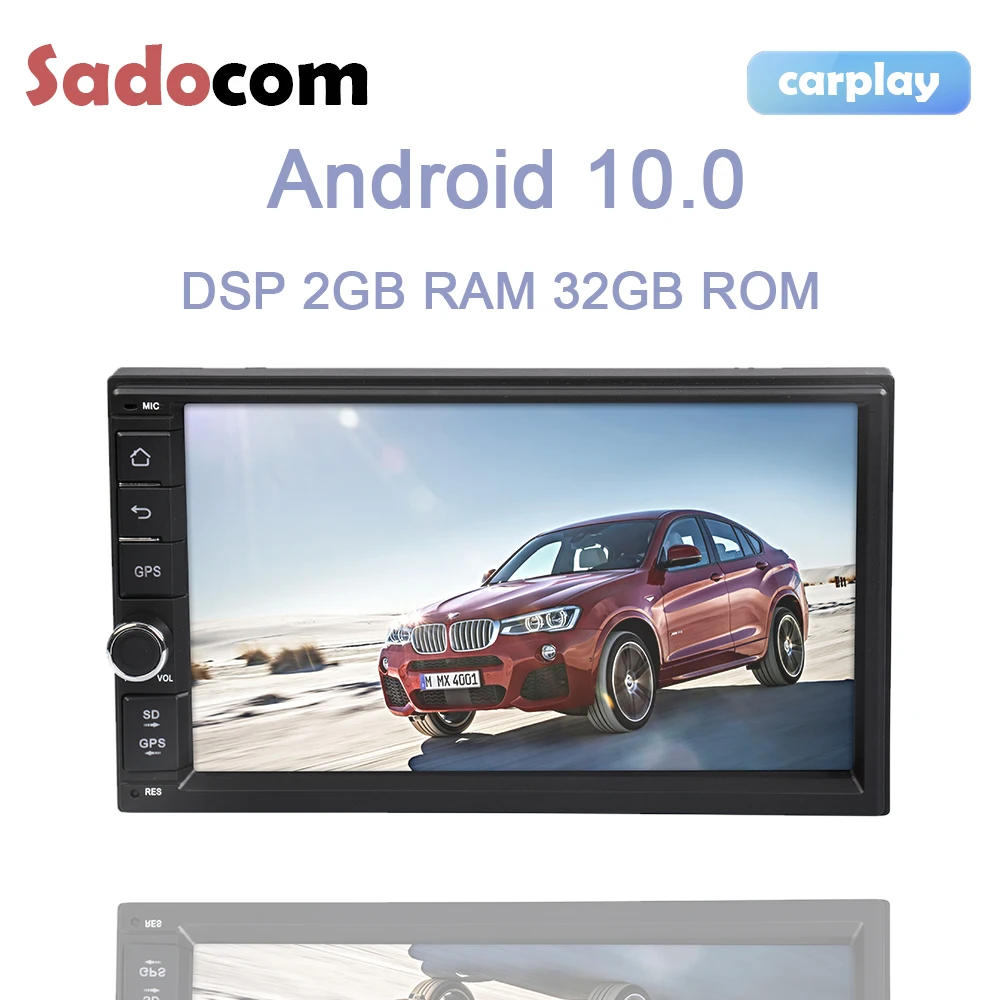 Автомагнитола 2 din 7 дюймов DSP Android 10 0 DVD плеер Авторадио 32 Гб ПЗУ ОЗУ GPS carplay Bluetooth 4
