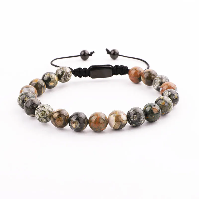 New Men Bracelet Natural Stone Green Tiger Eye Beads Simple Design Friendship Macrame Bracelet Men Jewelry Gift