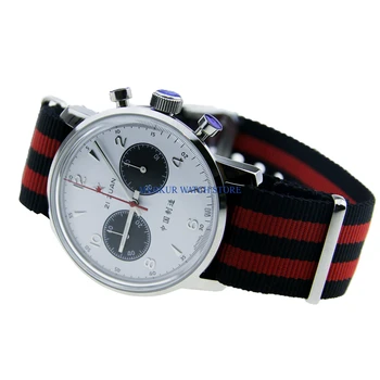 

Red Star Mechanical Chronograph For Seagull 1963 ST1901 Movement Mens Pilot Watch Flieger B-UHR Handwinding Military 42MM White