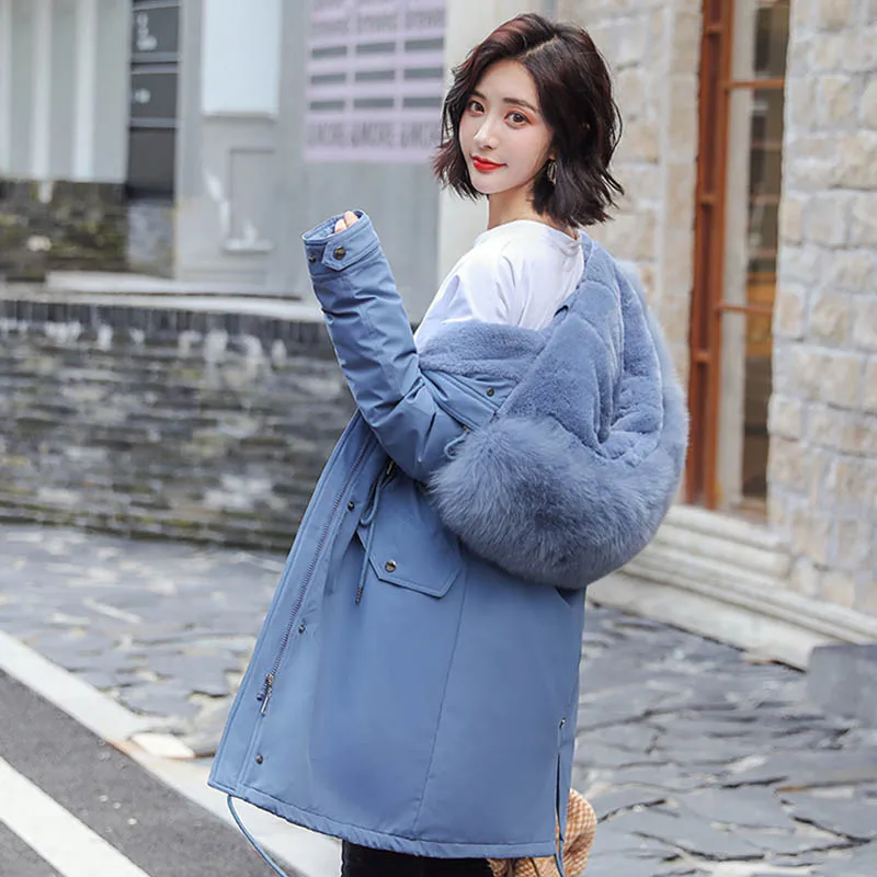 Winter Parker winter New Coat jacket hooded Slim thick fur collar Coat-30 degrees warm winter Coats jacket Parker