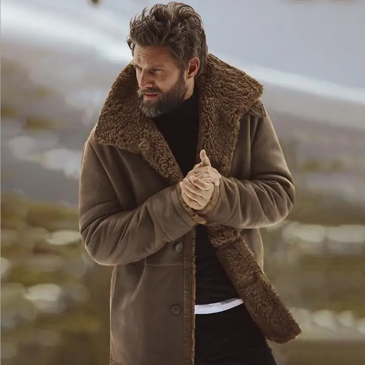 Мужские зимние парки куртки мужские повседневные свободные утепленные флисовые куртки и пальто мужские утепленные пуховики хлопковые парки Пальто - Цвет: Brown