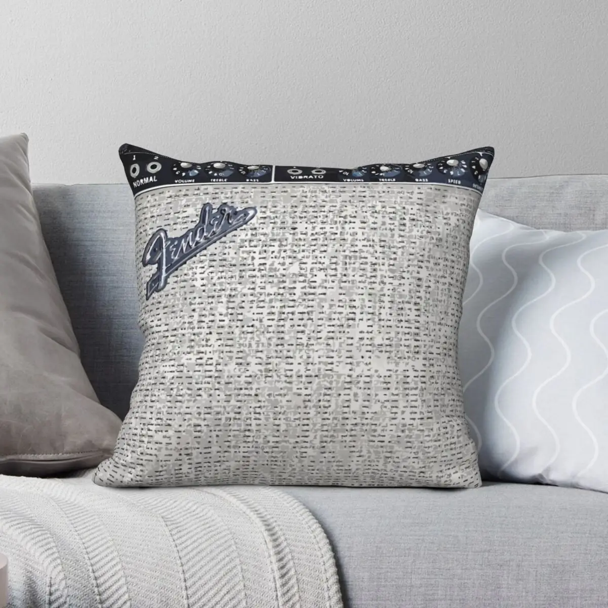 

Fender Deluxe Reverb Square Pillowcase Polyester Linen Velvet Creative Zip Decor Sofa Cushion Cover