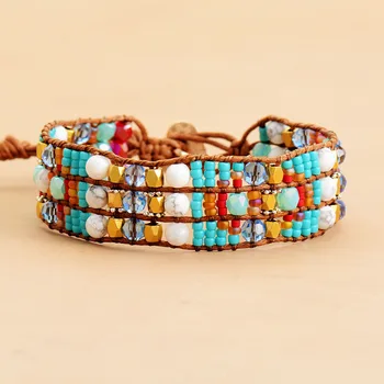

Premium Cufff Bracelet Jewelry Handmade Seed Beads String statement Bracelets Bohemian Gypsy Cuff Bracelets Jewelry