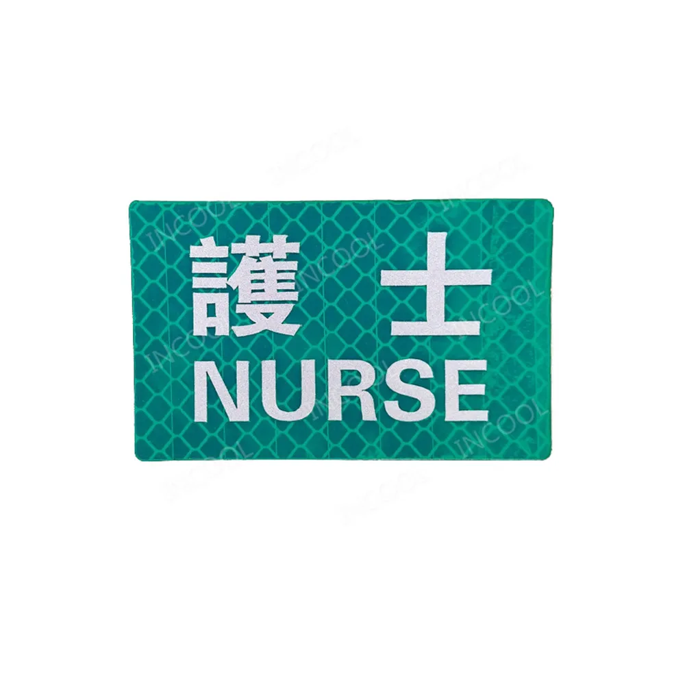 C NURSE Green Светоотражающие патчи EMT первой помощи врачу медсестрам парамедическая нашивка Тактическая Военная Боевая патчи боевые аварийные спасательные значки - Цвет: C NURSE Green
