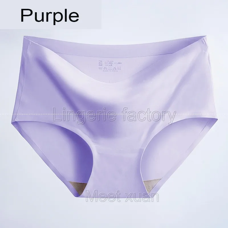 Purple Высококачественные бесшовные трусы, нижнее белье, женские трусики, цельные хипстерские трусики, женское нижнее белье, нижнее белье - Цвет: Purple
