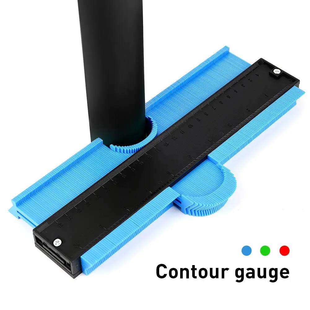 

10IN Multi-functio Contour Profile Gauge Tiling Laminate Tiles Edge Shaping Wood Measure Ruler ABS Contour Gauge Duplicator Tool