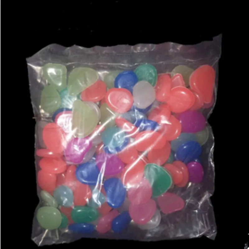 Mixed color Галька светящиеся камни домашний декор сада Свадебный аквариум ремесло памятник горячий QDD9748 - Цвет: Mixed color