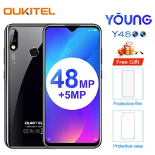 OUKITEL Y4800 6.3 "19.5: 9 FHD + Android 9.0 โทรศัพท์มือถือ Octa Core 6G RAM 128G ROM ลายนิ้วมือ 4000mAh 9V /2A Face ID Smartp(China)