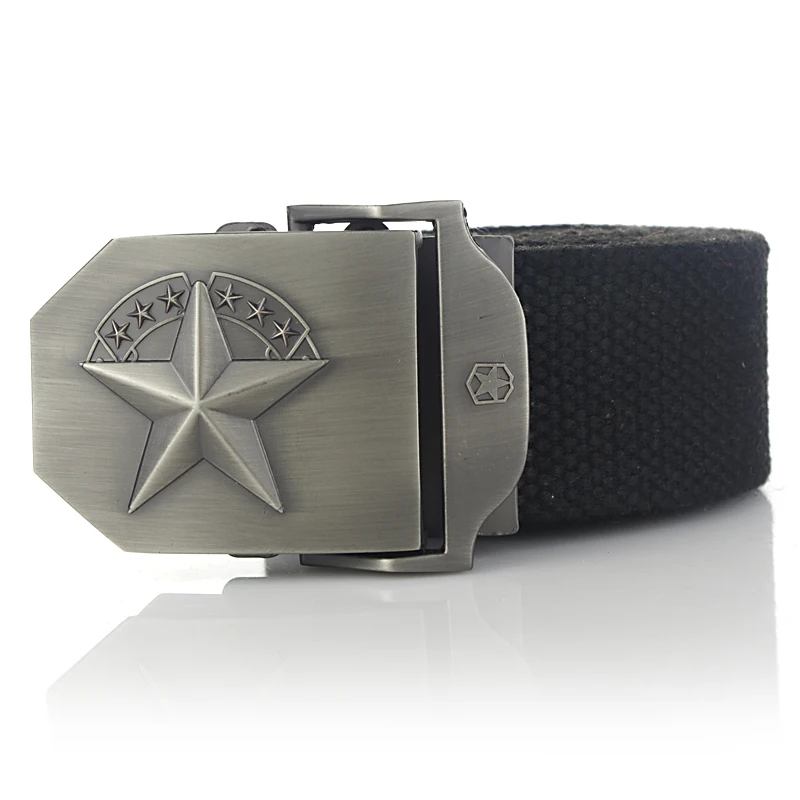 

Men's Belts Canvas Men High Quality Black Metal Buckle Army Military Training Tactical Belt New Unisex Casual Jeans Accessories
