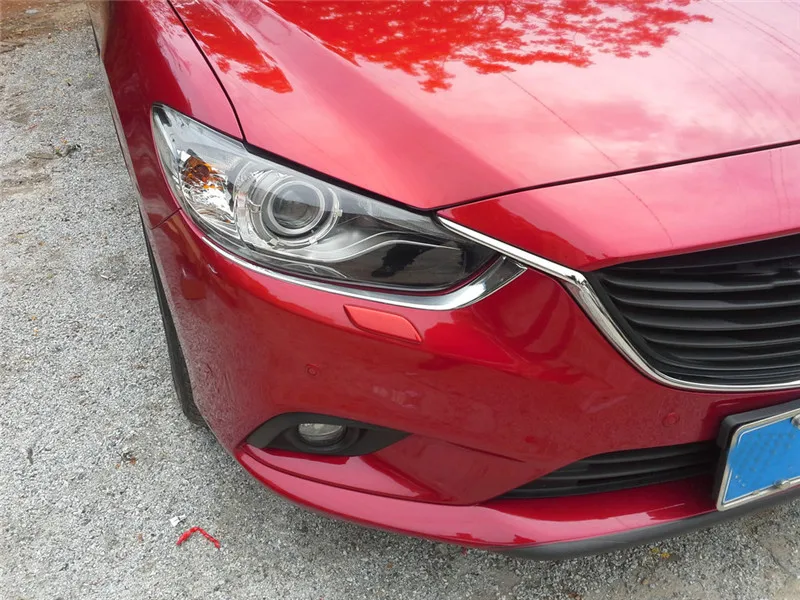 Автомобильный головной светильник, авто передний светильник для Mazda 6, ABS хром, 2 шт./лот
