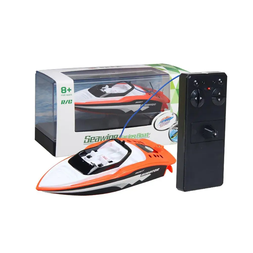 Orange Радиоуправляемая лодка создает игрушки 3392 м портативная микро радиоуправляемая гоночная лодка с дистанционным управлением скоростная лодка подарок для мальчика детская игрушка - Цвет: Orange