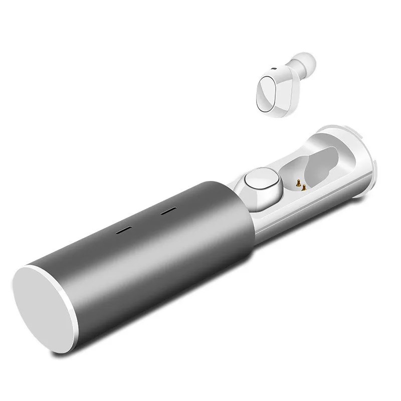 TWS19 настоящие беспроводные Bluetooth наушники мини стерео наушники Bluetooth 5,0 гарнитура с зарядным устройством для xiaomi huawei - Цвет: Белый