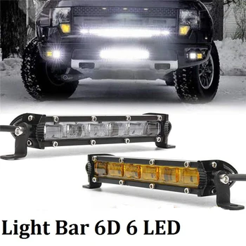 

6D LED bar mini 18W Off road light bar 4X4 Barra led 12V ledbar work lights lamp for offroad UAZ Tractor Truck 4wd SUV ATV Boat