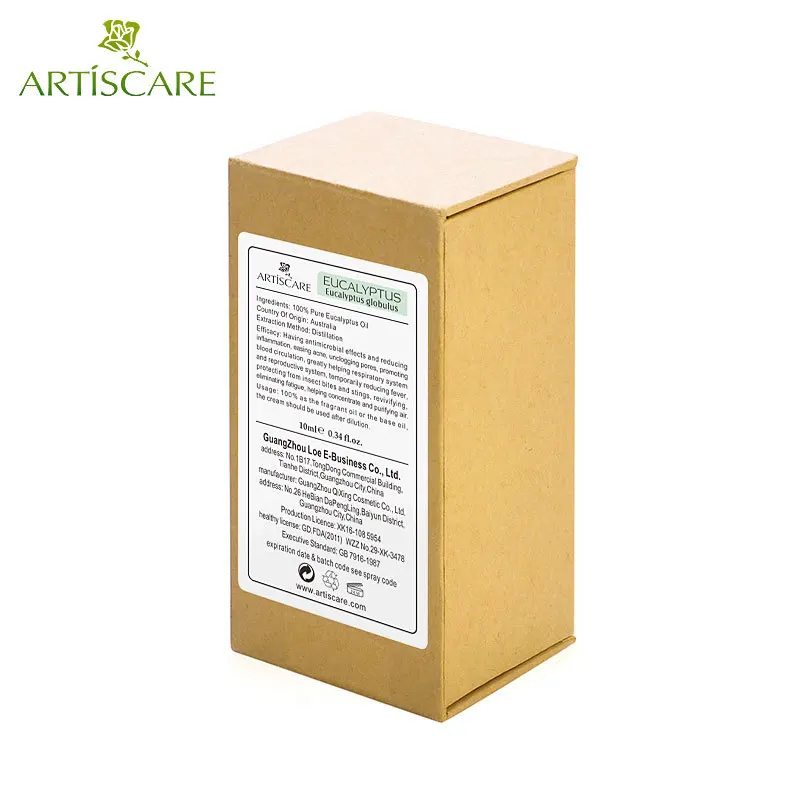 ARTISCARE 100% эфирное масло чистого эвкалипта 10 мл для освежающей кожи и