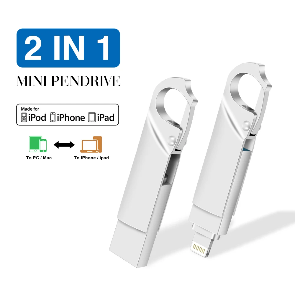 Многофункциональный 2 в 1 USB флеш-накопитель 32 Гб OTG micro флешка 512 ГБ 128