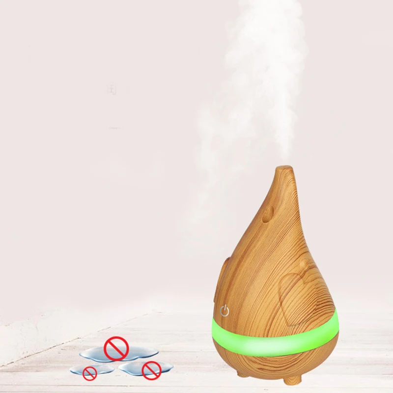 300ML Wood Grain Humidifier Air Purifier USB Aroma Diffuser Essential Oil Ultrasonic Cool Mist Colorful LED Aromatherapy