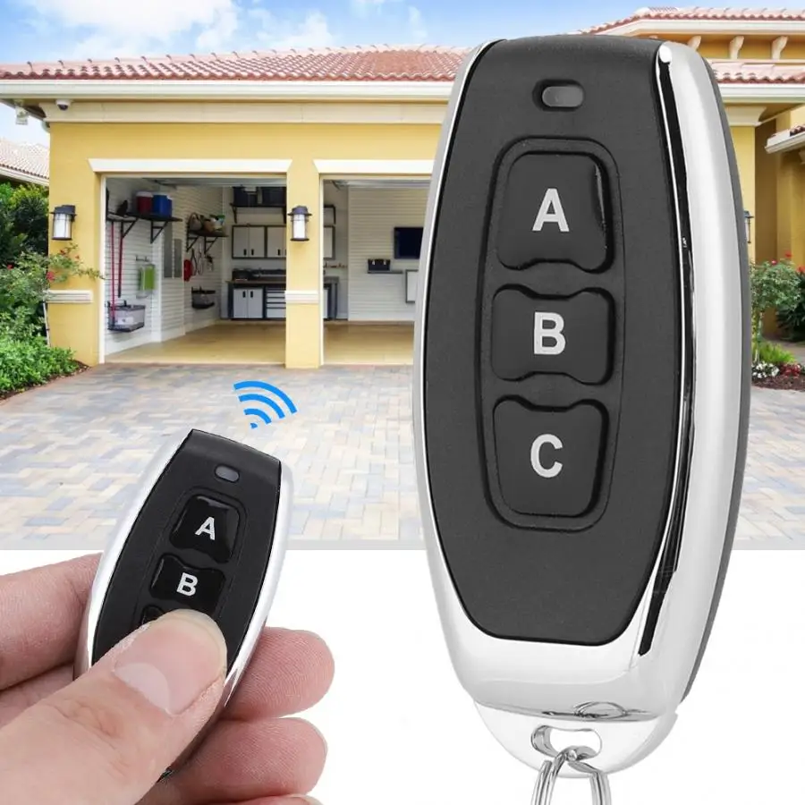 Wireless Universal 3 Key Metal Clone Remote Control Copy para Electric Gate Garage Door Clone Remote Control Key