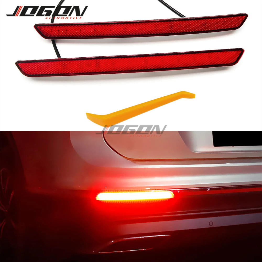 For VW Volkswagen Tiguan 2 II MK2 AD/BW 2017-2020 Car LED Tail Rear Bumper Dynamic Turn Signal Light Reflector Fog Braking Light