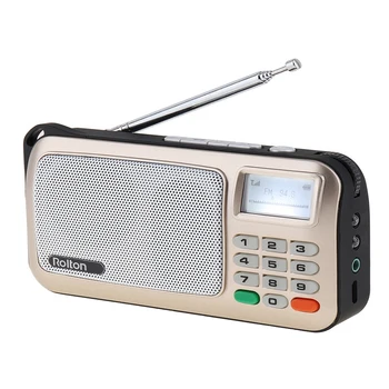 

Rolton W505 Portable Radio Handheld Digital FM USB TF MP3 Player Speaker with LED Display Subwoofer MP3 Player/Torch Lamp