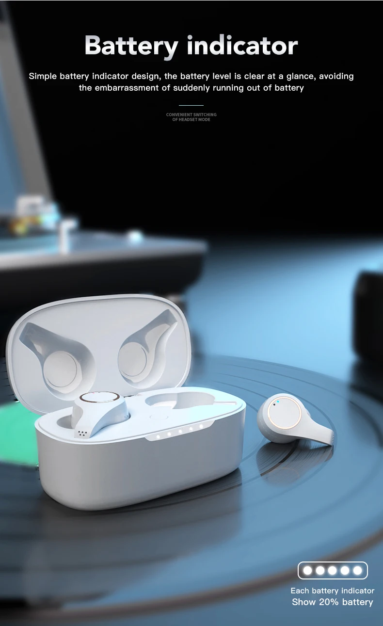 ouvido sem fio à prova dwireless água