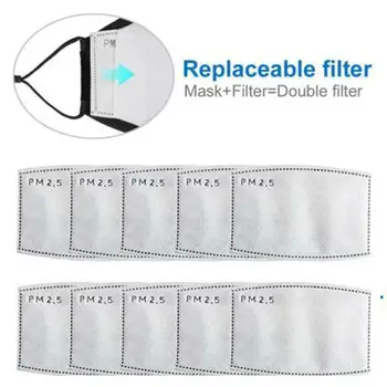 

200pcs/Lot PM2.5 N95 Filter Paper Anti Haze Mouth Mask Anti Dust Mask Activated Carbon Filter Paper Send a Mask As a Gift