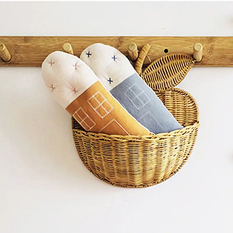 Panier De Rangement En Forme De Pomme En Rotin Organiseur De Fruits Fait A La Main Decoration En Osier Pour Chambre De Bebe Decor Mignon Pour Chambre De Bebe Aliexpress