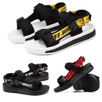 

Men Sandals Casual Buckle Heighten Sole Sandals Male Trendy Outdoor Black Comfortable Shoes For Men