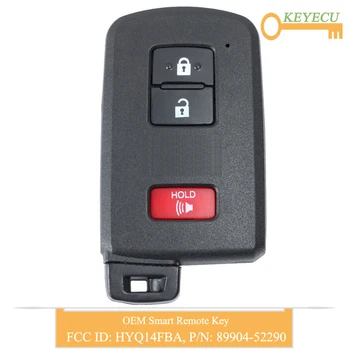 

KEYECU Smart Remote Control Key for Toyota Land Cruiser Highlander Prius C Tacoma, Fob FCC ID: HYQ14FBA, Board ID: 281451-0020 G
