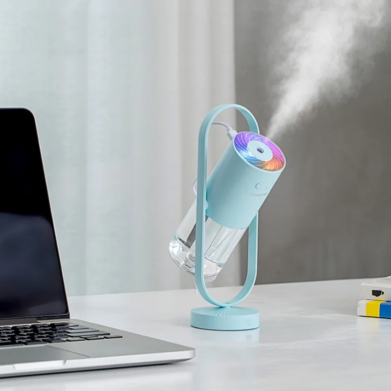 Отрицательный Ион USB холодный туман увлажнитель воздуха очиститель с светодиодный лампой проектора регулируемый угол для детской спальни гостиной