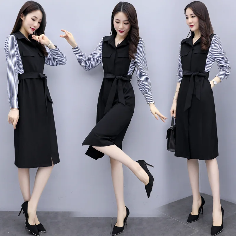 

2019 Autumn Fashion And Personality by Age Versatile Elegant Slimming Loose-Fit Long Sleeve Commuting Dress