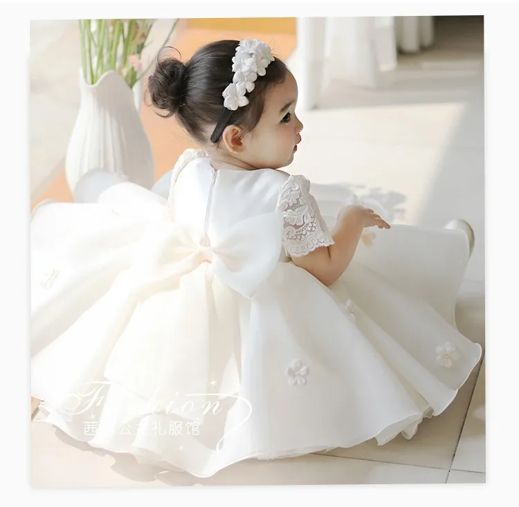 Платье для новорожденных девочек платье принцессы с цветочным рисунком, День рождения торжественное, для крещения нарядное платье с бантом для девочек, платье для крещения младенцев платье; платье на крестины