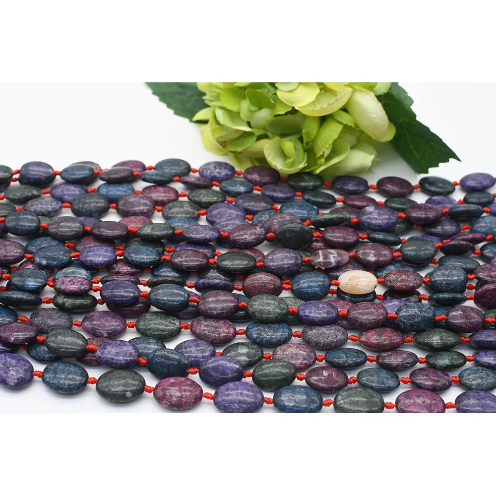 20x15mm Natural Ice crack pattern Oval Multicolor Fire Agate stone beads For DIY Bracelet Necklace Jewelry Making Strand 15