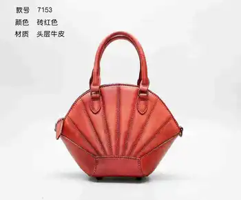 

Handmade Leather Handbags suo kou bao Lady Shoulder/Crossbody Bag Square Sling Bag Shell Package