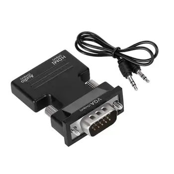 

HDMI to VGA and Audio Adapter with Cable 1.5ft for Monitor of PC/Desktop/Tablet/Laptop