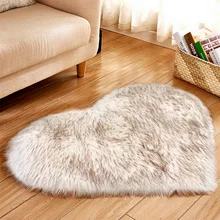 Лохматый ковер Любовь Сердце ковры искусственная шерсть овчина пушистые коврики искусственный пушистые коврики без ворса ковер для гостиной Детская комната