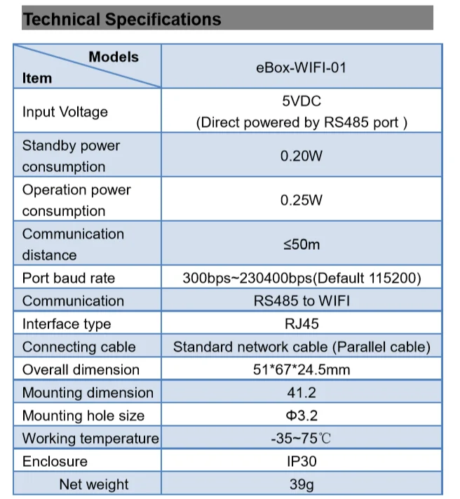 Wifi последовательный сервер RS485 к wifi Поддержка приложения для soalr контроллер инвертор EPsolar LSB VS-A VS-BN Tracer-BN SHI
