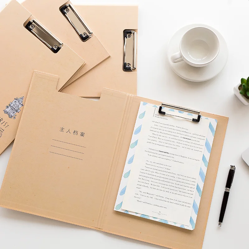 

Paper Double Board Clipboard Clip Single-clip Writing Pad Book Hangable Folder A4 Notepad File Hardboard Office Stationery