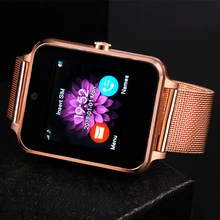 Смарт-часы Z6 для женщин сенсорный экран Bluetooth Спорт Музыка Многофункциональный стальной ремешок Smartwatch часы для женщин часы relogio feminino