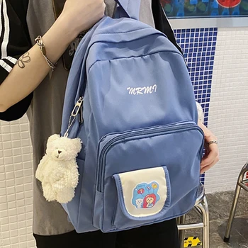 

EnoPella Women Backpack Harajuku School for Girls Female Nylon Trendy Bag Fashion Waterproof College Student Cute Mochila