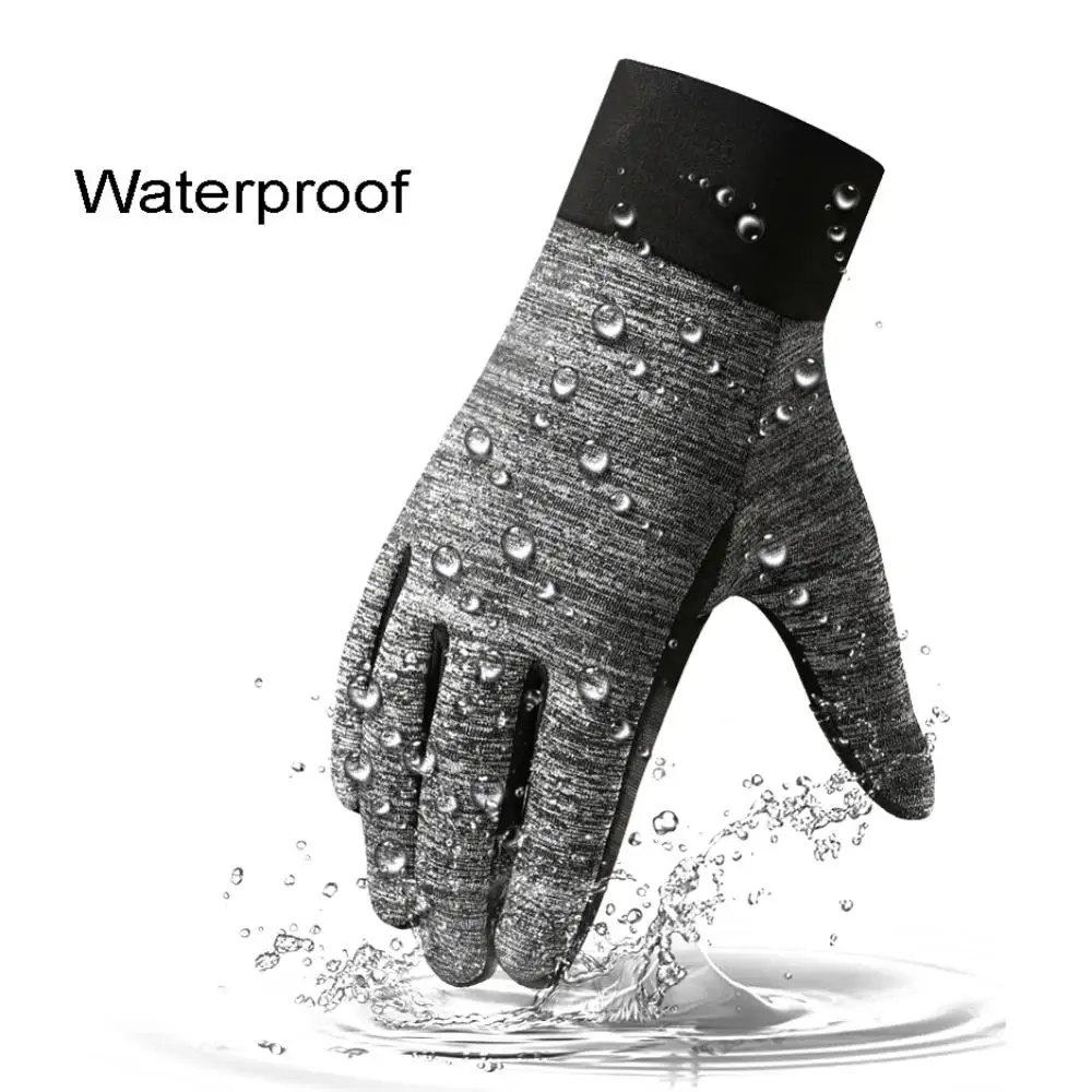Men Women Winter Touch Screen Gloves Windproof Outdoor Sport Motorcycle Gloves Warm Fleece Anti-slip Full Finger Glove