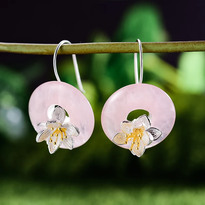 Lotus Fun Real 925 Sterling Silver Handmade Fine Jewelry Lotus Whispers Jewelry Set With Ring Pendant Necklace Drop Earring