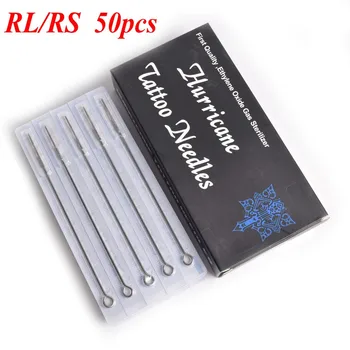 

New 50pcs Assorted Sterilized Tattoo Needles 3RL 5RL 7RL 9RL 3RS 5RS 7RS 9RS for Eyeliner Brow Lip Tattoo Supplies Accessories