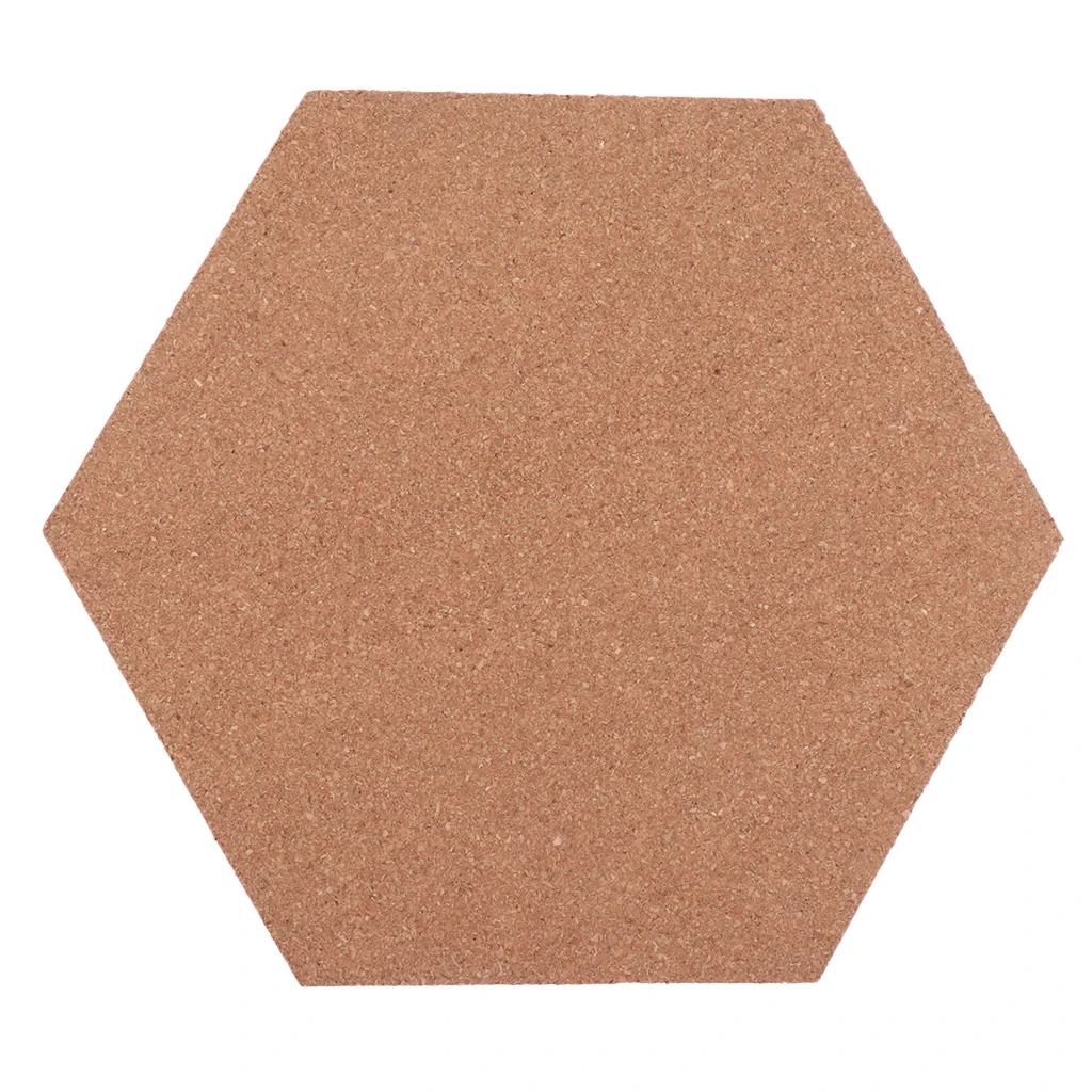 Hexagon Cork Sheet Cork Board Self Adhesive Insulation Mat ,Art Crafts