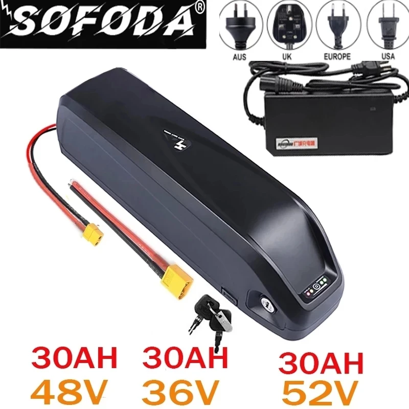 Аккумулятор для электровелосипеда Hailong 48V20Ah 13S 18650 чехол с USB 1000 Вт комплект
