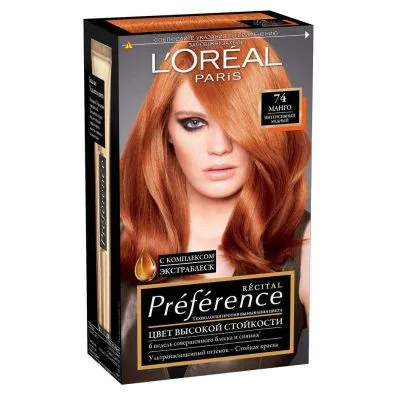 Краска для волос «Preference» Feria L'Oreal Paris, 74 Манго