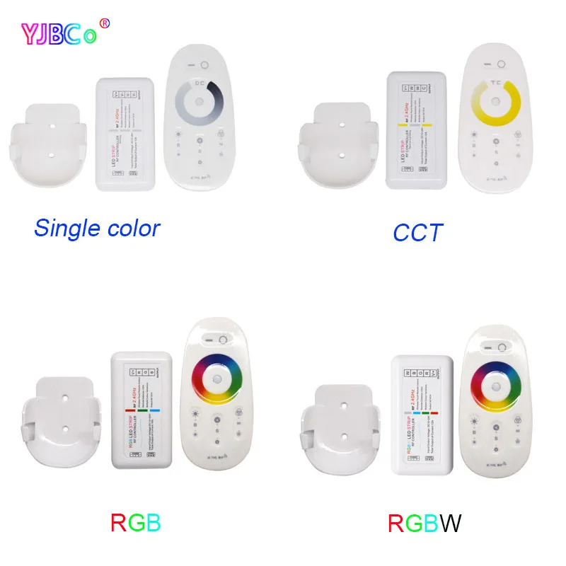 

12V 24V 2.4G RF Touch Screen Remote Set Single color/CCT /RGB /RGBW LED Controller Light Tape dimmer LED Strip dimming Switch