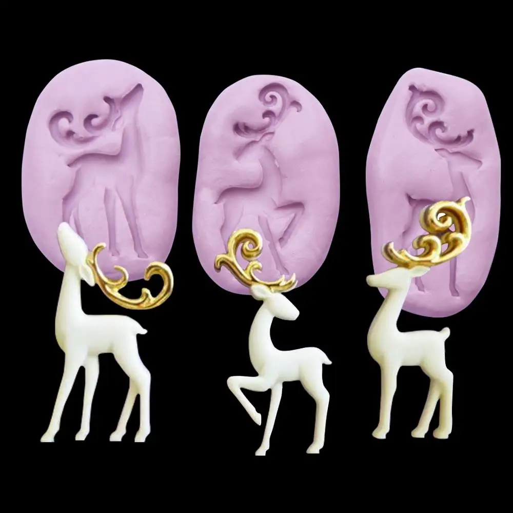 Yueyue Sugarcraft силиконовая форма с оленем для помадки инструменты украшения тортов